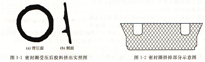 密封圈受壓后膠料擠出圖